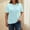 Blue, variant on Women Tops and Blouses T Shirts for Women Loose Fit Women Blouses Short Sleeve Blouses for Women Button down my items saved