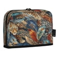 thumbnail image 2 of Standing Pencil Case with Base Large Capacity Stationery Pouch Pen Bag with Zipper for Women Men Feathers and Leopard Print, 2 of 7
