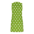 thumbnail image 7 of HAOTAGS Summer Dresses for Women 2026 Summer Polka Dot Women's Dress Casual Open - slit Green Size M, 7 of 7