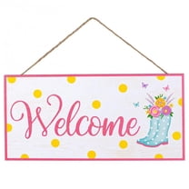 12" Wood Sign: Welcome Boots