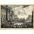 thumbnail image 2 of Piranesi 24x19 White Modern Wood Framed Museum Art Print Titled - Veduta della vasta Fontana di Trevi, 2 of 4