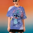 thumbnail image 2 of Camiseta de dibujos animados divertidos de Disney Stitch Camiseta de mujer con estampado de Lilo Stitch Camiseta estilo hip hop Ropa de mujer, 2 of 5