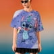 thumbnail image 2 of Camiseta de dibujos animados divertidos de Disney Stitch Camiseta de mujer con estampado de Lilo Stitch Camiseta estilo hip hop Ropa de mujer, 2 of 5