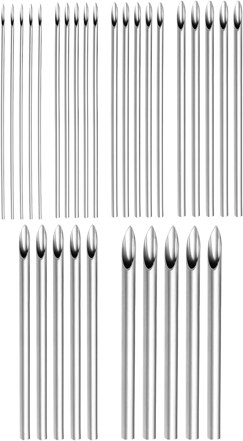 Body Piercing Needles, 30 Pcs Mix Body Piercing Needles 10G 12G 14G 16G