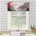 thumbnail image 3 of Japanese Window Curtains Valances Spring Red Cherry Blossom Tree Vintage Sailboat Window Valance for Living Room Bedroom, Kitchen Valance Rod Pocket Window Curtain 54 by 18 in, 1 Panel, 3 of 6