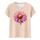 thumbnail image 5 of Camiseta de Manga Corta de Verano para Mujeres con Estampado Casual de Moda con Cuello Redondo, 5 of 8