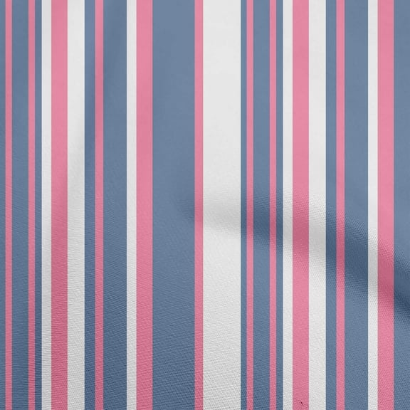 oneOone Polyester Spandex Dusty Blue Fabric Stripes Craft Projects Decor Fabric Printed By The Yard 56 Inch Wide-EA