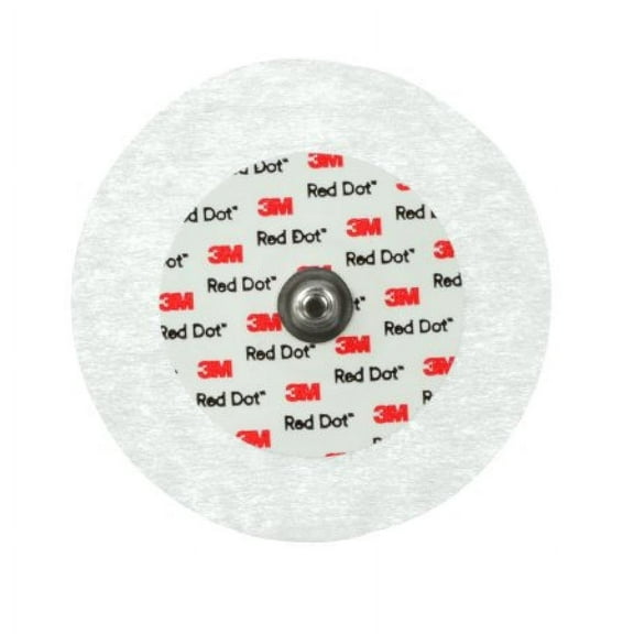 3M Red Dot EKG Snap Electrode, 2-3/10 Inch, Round, Non-Radiolucent, Monitoring, 50 Count