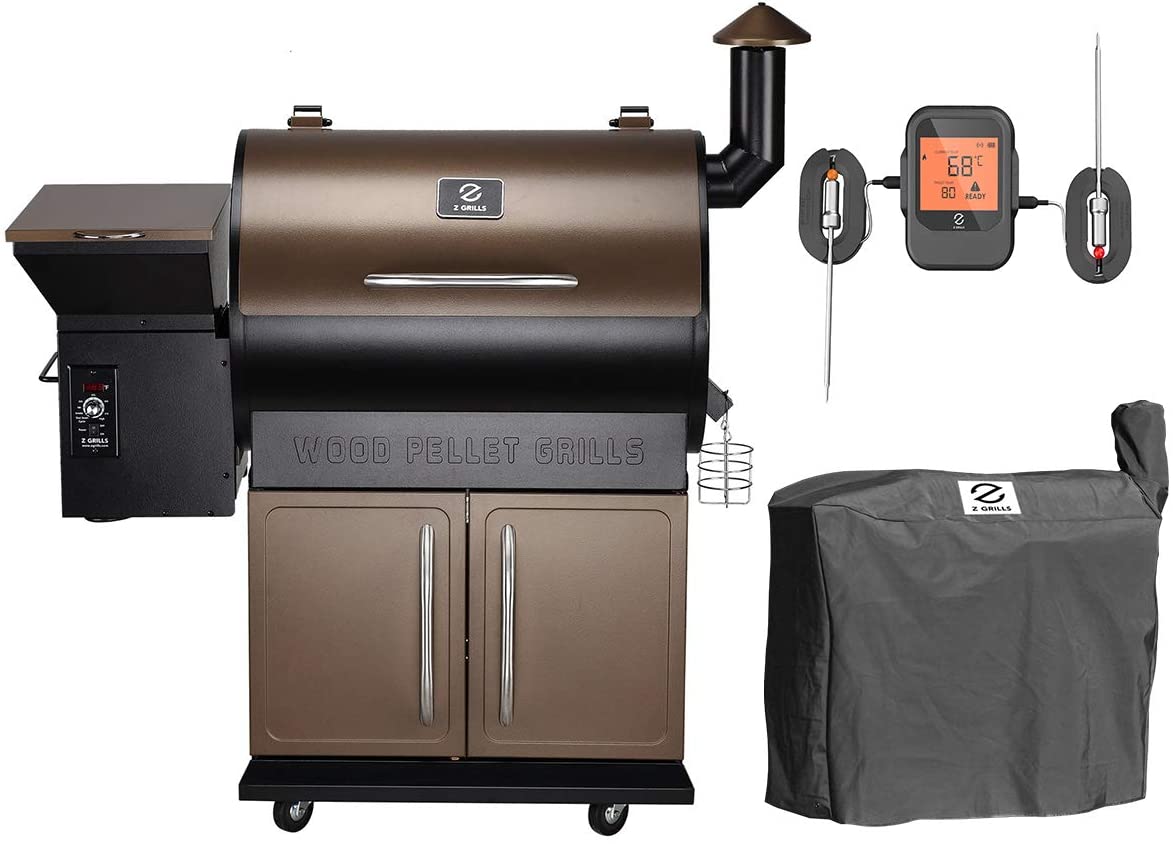 Z GRILLS 700 sq in Wood Pellet Barbecue Grill and Smoker Family Size Outdoor Cooking 8 in 1 Smart BBQ Grill - image 1 of 7