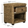 thumbnail image 5 of SAFAVIEH Musa Braided Brown Wash Wicker Nightstand With Drawer Brown Wash, 5 of 7