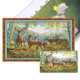thumbnail image 1 of Hilo Algodón Bordado Punto Cruz Con Mapa Cinco Ciervos Y Impreso 11CT 77x52 Cm, 1 of 9
