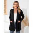 thumbnail image 4 of ZHENWEI Women's Basic Casual Loose Lightweight Long Sleeve Open Front Cardigans with Pockets, 4 of 7