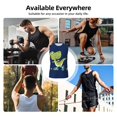 thumbnail image 5 of Picia Dino Playing Roller Skate mens Cotton Tank Undershirts , Moisture-wicking Ribbed Tanks, Lightweight Cotton Tank Undershirts-Small, 5 of 8