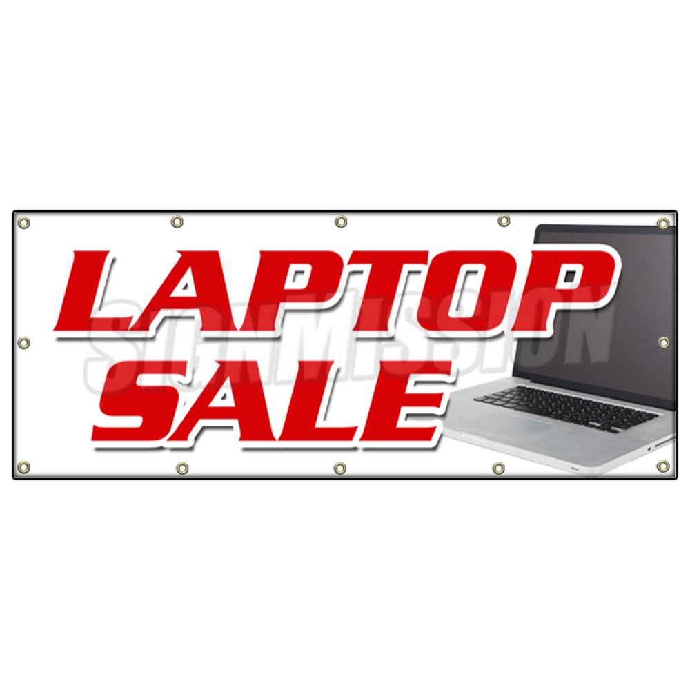 48"x120" LAPTOP SALE BANNER SIGN discount computers netbooks notebook