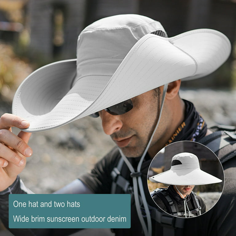Wide Brim Sun Protection Hat Outdoor Unisex Ventilated Hats for Hiking  Beach Fishing Safari Garden Lawn Yard Work Kayaking 