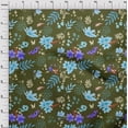thumbnail image 4 of oneOone Polyester Spandex Dark Olive Green Fabric Floral Craft Projects Decor Fabric Printed By The Yard 56 Inch Wide, 4 of 4