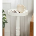 thumbnail image 5 of Kate and Laurel Bellport Farmhouse Drink Table, 10 x 10 x 22, White, Coastal Cocktail Table, 5 of 7