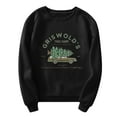 thumbnail image 4 of Chandails en Molleton de Noël pour Femmes Mode Loisirs Col Rond Manches Raglan Impression Lettres Sans Capuchon Pullovers, 4 of 4