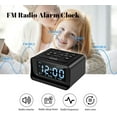 thumbnail image 2 of Radio despertador Sincero con alarma dual digital 2 puertos de carga USB negro, 2 of 5