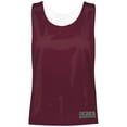 thumbnail image 1 of ASI 9719.380.S Ladies Mesh Reversible Pinnie Top, Maroon & White - Small, 1 of 1