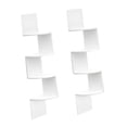 thumbnail image 3 of 2 estantes de esquina para pared, de madera rústica, para almacenamiento, decoración, montaje en esquina Blanco, 3 of 9
