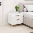 thumbnail image 2 of HOMCOM Bedside Table, Nightstand with 2 Drawers for Bedroom, White, 2 of 10