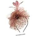 thumbnail image 4 of Ongmies Caps 1-Coffee Flower Tail Mesh Feathers Polyester Fascinator Clip, 4 of 4