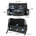 thumbnail image 2 of 2/1pcs Car Front Seat Organizer, PU Leather Car Storage Bag Cup Holder, 7 Pockets, Black, 2 of 8