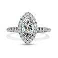 thumbnail image 2 of IGI Certified Lab Grown Diamond Ring | Center 10x5MM Marquise Cut Solitaire Halo Engagement Promise Rings For Women In 18k Solid White Gold | F-G, VS-SI Quality (1.16 Ctw) Ring Size-6, 2 of 7
