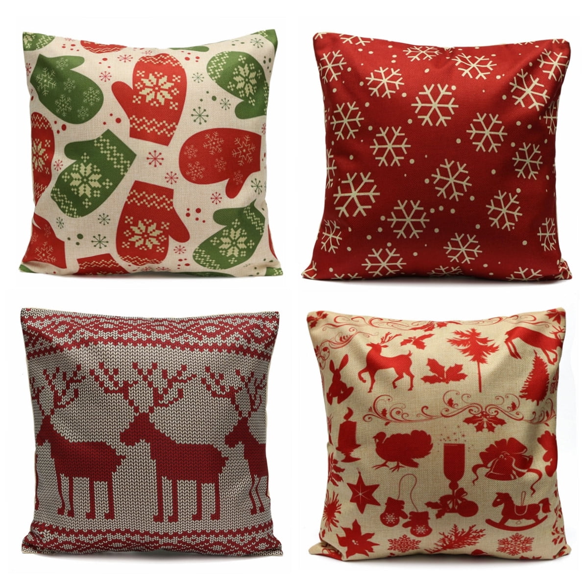 Download Christmas Decorative Throw Pillow Case Cushion Cover 18x18 ...