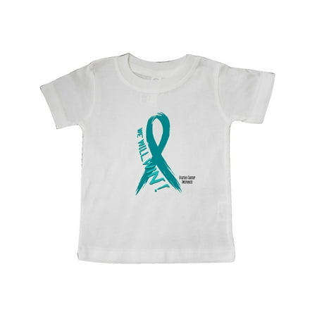 

Inktastic We Will Win Against Ovarian Cancer Ribbon Gift Baby Boy or Baby Girl T-Shirt