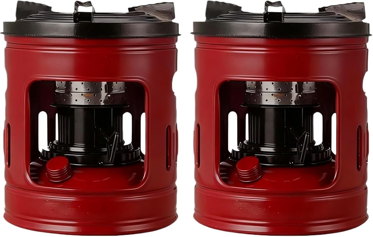 Kerosene Heater, 2pc Windproof Camping Stove Kerosene Mini Portable Outdoor Travel Picnic Cookware BBQ Barbecue Cooking Burner,for Indoor Camping Garage