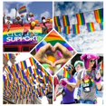 thumbnail image 6 of 50 Pack Mini Pride Flag Small Lgbt Rainbow Flag Hand Held Stick Flags For Gay Lesbian Bisexual Transgender Parade Festival Party, 6 of 6