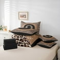 thumbnail image 6 of Feelyou Initial O Kid Bedding Comforter Set 7pcs, Cheetah Leopard Print King Bedding Sets, 6 of 8