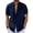 Navy, variant on QTBIUQ Mens Button Down Shirt Short Sleeve Solid Color Crew Neck Stripe Pullover Top Casual Breathable Blouse Summer Tee Shirt Navy