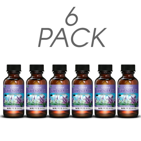 - Germa Lavender Oil, Therapeutic, Natural Calming Aid, Headache Relief and Sleep Aid/Aceite de Lavanda, Terapeutico, Calmante Natural, Alivio del Dolor de Cabeza y Ayuda a Dormir, 1 Oz. Pack of 6