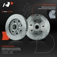 thumbnail image 5 of A-Premium Front and Rear Drilled and Slotted Disc Brake Rotors + Ceramic Pads Kit Compatible with Select Ford Models - F-150 F150 2000-2003, F-150 Heritage 2004-2004, F-250 F250 1997-1999, 12-PC Set, 5 of 6