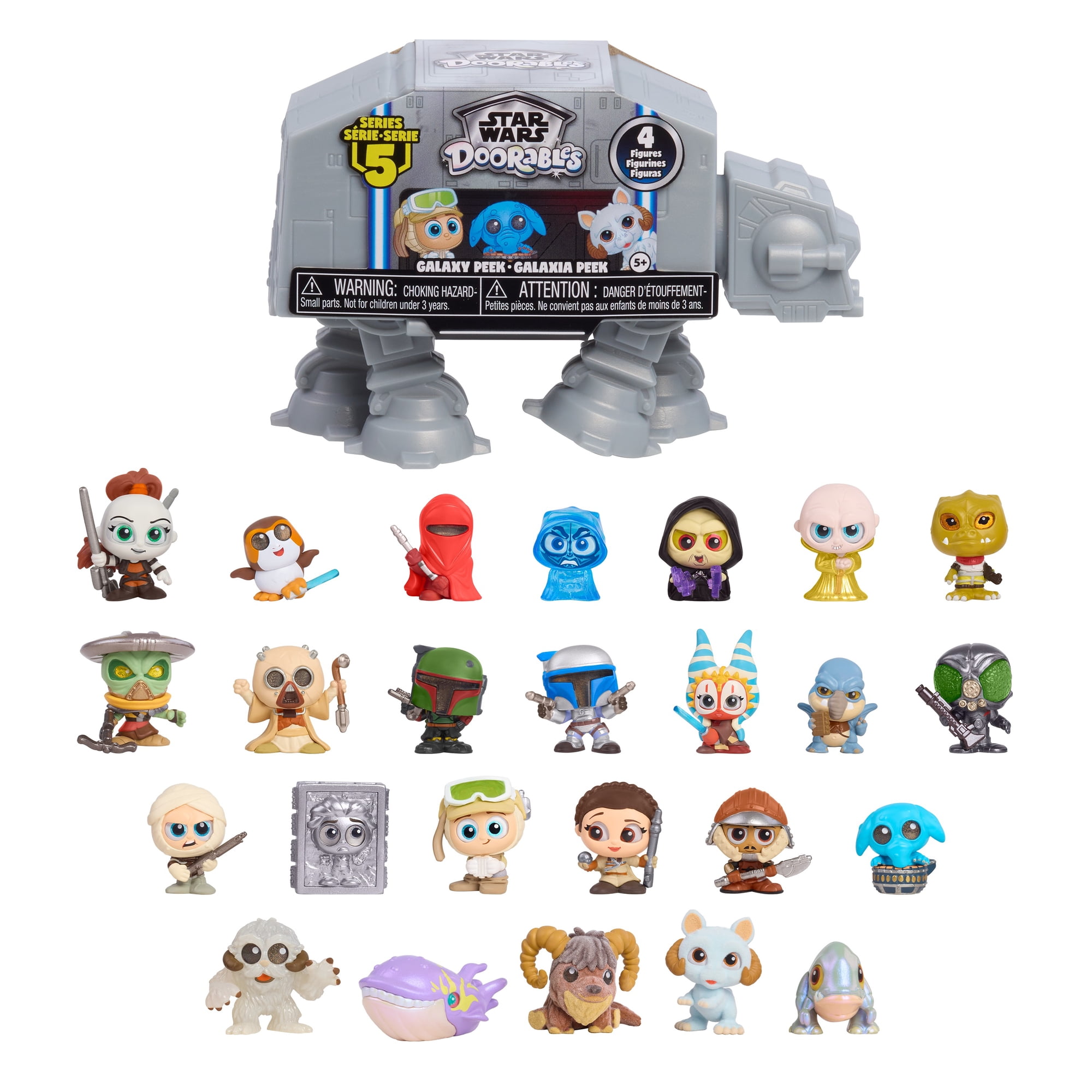 STAR WARS™ Doorables Galaxy Peek Capsule Series 5, Collectible Mini Figures, 4 Figures in Blind Capsule, Kids Toys by Just Play, Ages 5 and up