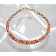 thumbnail image 3 of Ethiopian Opal 3-3.5mm Rondelle Shape Smooth Cut Beads 7 inch Rosegold Plated Clasp Bracelet for men, women, unisex. Link Chain Stacking Bracelet.|LINK_02713, 3 of 4