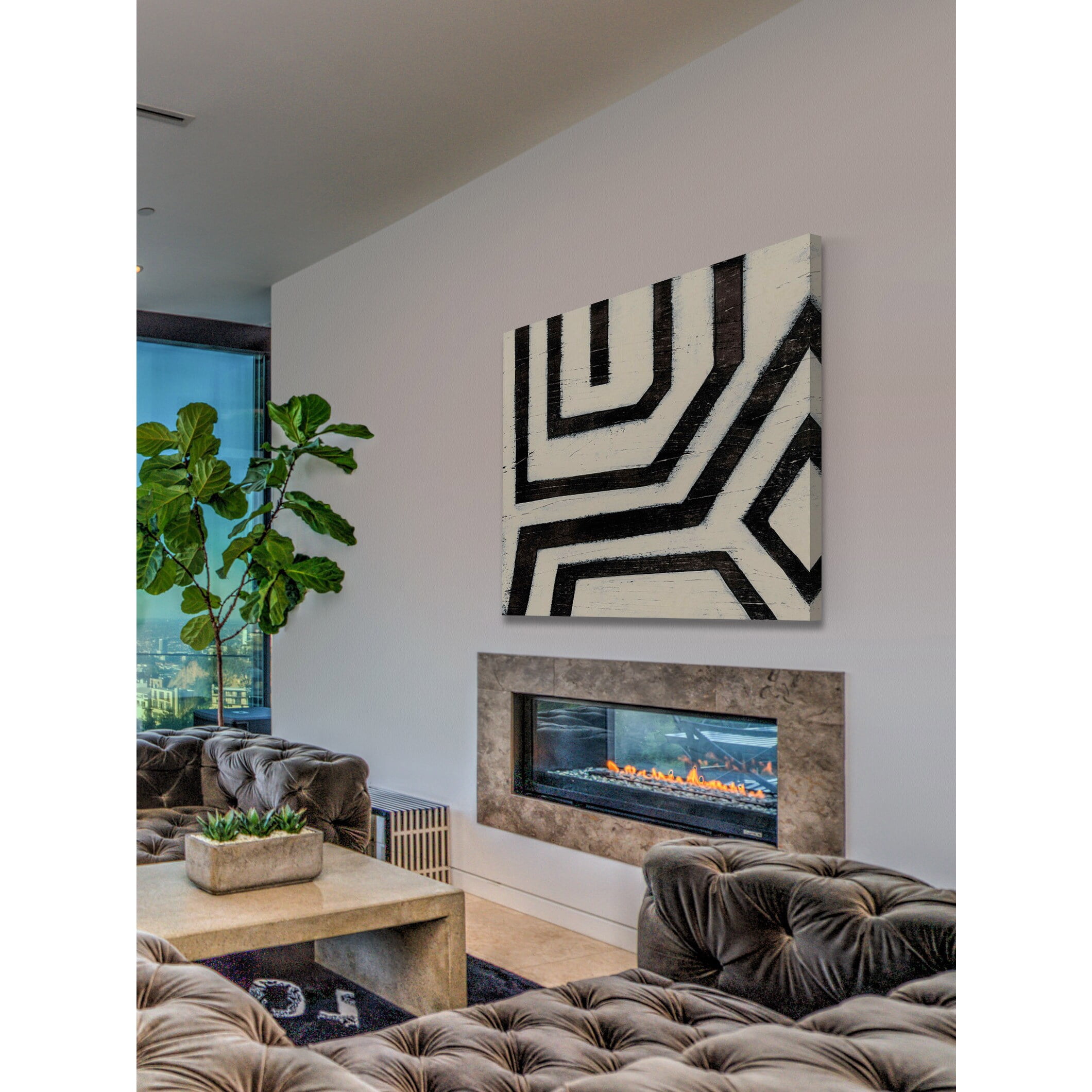 Marmont Hill "Hieroglyph VIII" Painting Print on Wrapped Canvas