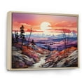 thumbnail image 2 of Designart "Peach violet Mountains Sierra Sunrise" Landscapes Floater Framed Canvas Wall Art, 2 of 7