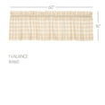 thumbnail image 2 of VHC Brands Annie Buffalo Check Cotton Farmhouse Kitchen Curtains Rod Pocket 16x60 Valance, Tan, 2 of 7