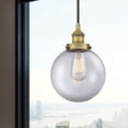 thumbnail image 2 of 616-1PH-BB-G202-8 Innovations Lighting Beacon - 1 Light Mini Pendant In Industrial Style-11.5 Inches Tall and 8 Inches Wide-Brushed Brass Finish-Clear, 2 of 2