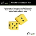 thumbnail image 4 of Champion Sports 3-inch Coated Foam Dice, Yellow, 2-piece, 4 of 5