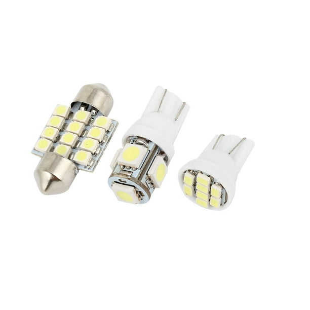 T10 SMD LEDs Blanca Luz de Techo Pack de 12pcs Bombillas Festón para el Coche