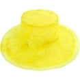 thumbnail image 2 of Women's Organza Flower Brim Derby Hat Church Dress Hat Bridal Shower Sun Hat, 2 of 8