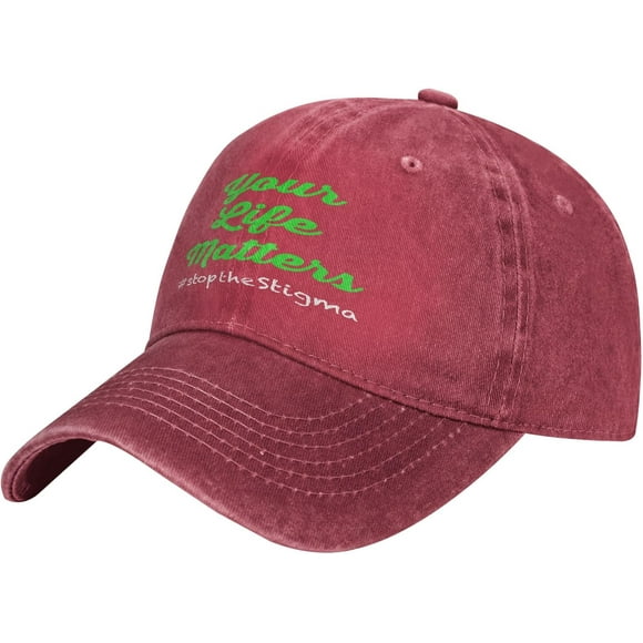 Your Life Matters Stop The Stigma Mental Health Awareness Unisex Hat Adjustable Fashion Hat Casual Hat Truck Hat Dad