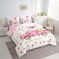 thumbnail image 4 of Homewish Happy Valentine'S Day 7-Piece Bedding Comforter Set,Cute Cartoon Bear King Bedding Sets,Pink Red White Bed Sheets For Girl Teens,Breathable Home Decor Reversible, 4 of 9