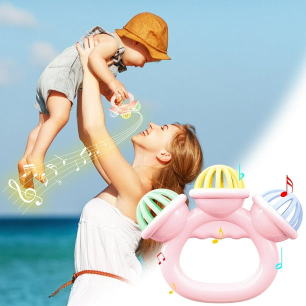 Sonajero sensorial, juguete para bebés, sonajeros y mordedores, juguetes de mano, campanillas, juguetes sensoriales multifuncionales para recién nacidos.