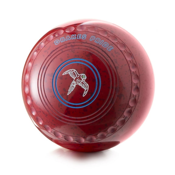 Drakes Pride Professional bowls - Red / Maroon, Gripped, Size 1, Heavy
